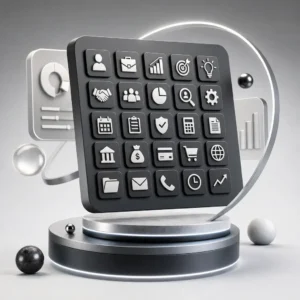 Monochrome Business Icons Collection