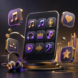 Set of Music Icons for Apps