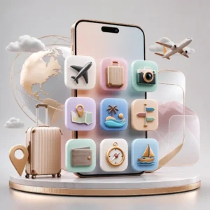 Set of Travel Icons for Apps