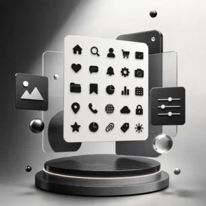 Simple Black and White Icons